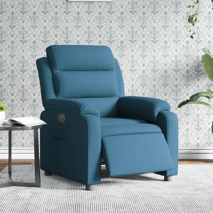 Actual product image VidaXL Electric recliner armchair Adjustable TV armchair Blue velvet