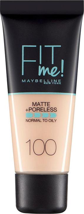 Produktbild Maybelline New York Fit Me Matte & Poreless Foundation 100 Warm Ivory 30ml