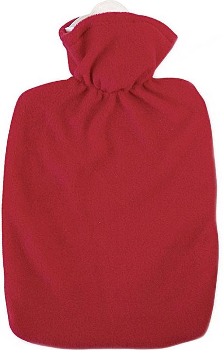 Hugo Frosch Hot water bottle classic fleece cover 1.8 l red (1.80 l)