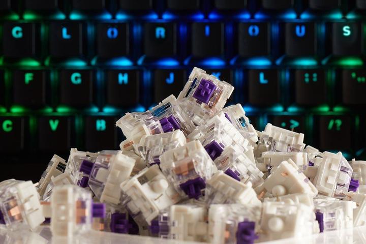 Actual product image Glorious PC Gaming Race Kailh Pro Purple Switches (120 pieces)