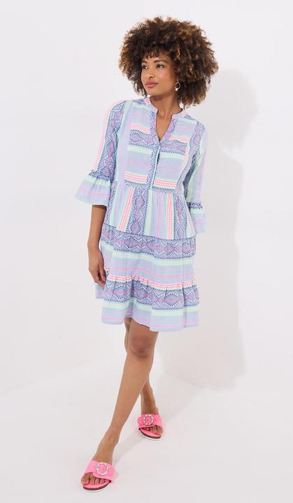 Produktbild Joe Browns Neon Striped Jacquard Flared Sleeve Tunic Mini Dress (16)