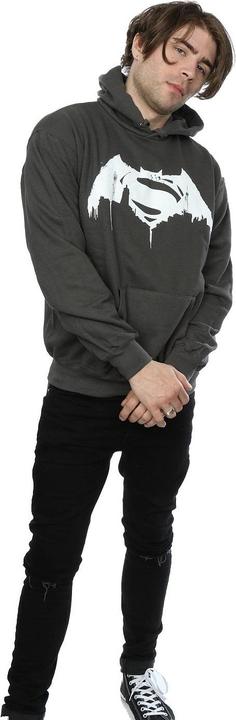 Actual product image Mens Batman v Superman Beaten Logo Hoodie (L)