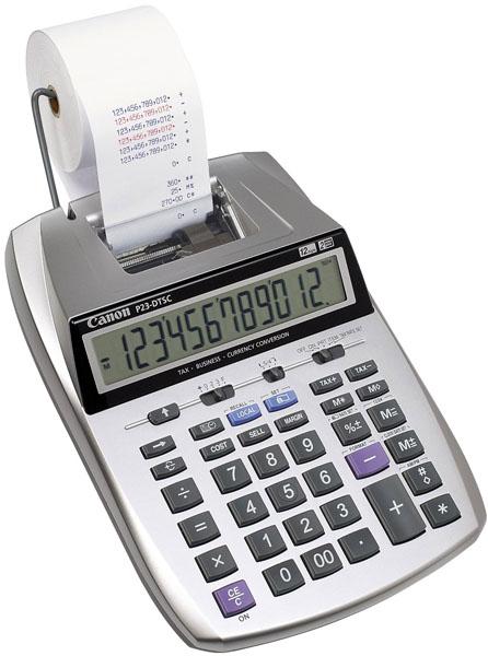 Produktbild Canon Tischrechner P23DTSC silber/metallic, LC-Display: 12-stellig, Ausführung: druckend (Batterien)