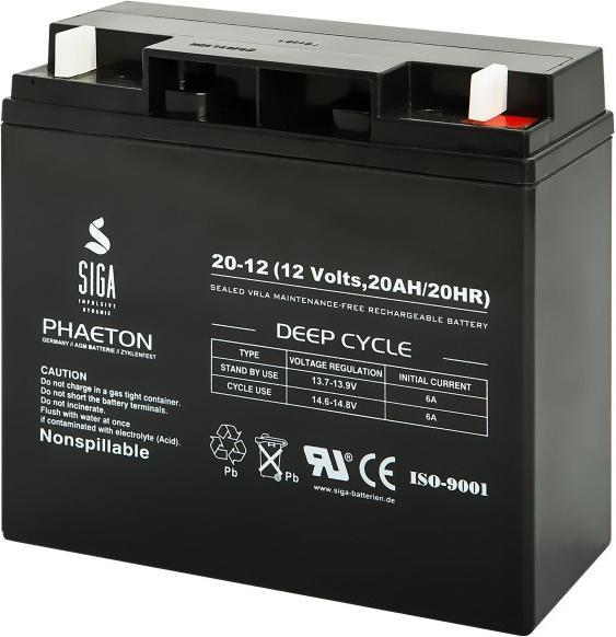 Actual product image Siga S20-12 (12 V, 20 Ah)