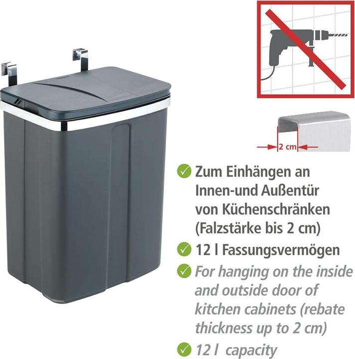 Produktbild Wenko Tür-Abfalleimer (12 l)