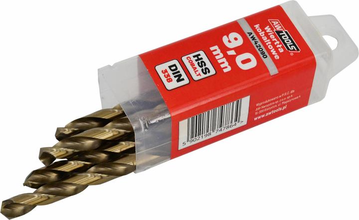 Actual product image AW Tools Cilindriniai kobalto metalo gręžtuvai AWTools 4 mm 10 vnt. (AW42040) (4 millimetres)