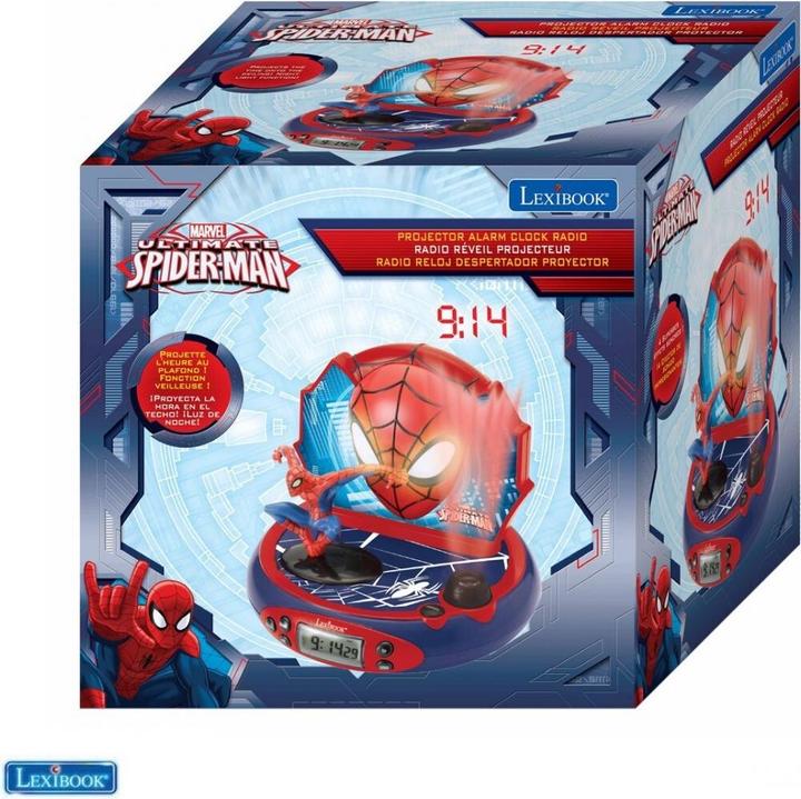 Actual product image Lexibook Projection alarm clock Spiderman