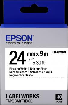 Produktbild Epson Etikettenkassette Lk-6wbn (2.40 cm, Weiss)