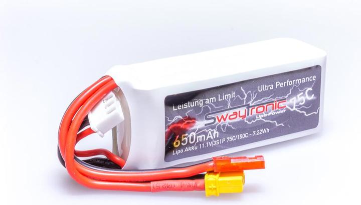 Image du produit Swaytronic Sway-FPV LiPo 3S 11.1V 650mAh 75C/15C XT30 / JST (11.10 V, 650 mAh)