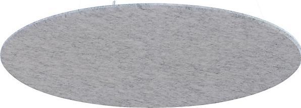 Actual product image eurokraft basic Acoustic ceiling panel, PET felt, Ø 1200 mm, round shape, light grey.