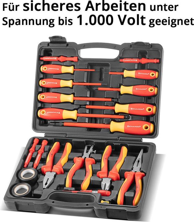 Immagine prodotto Stahlwerk Set di cacciaviti e pinze VSZ-20 ST 20 pezzi con isolamento VDE 1000V