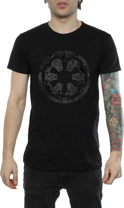 Star Wars Mens Galactic Empire Plans Cotton T-Shirt