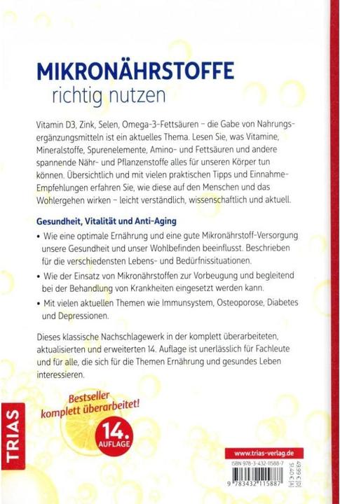 Produktbild Handbuch Nährstoffe (Deutsch, Burgerstein Foundation, 2023)