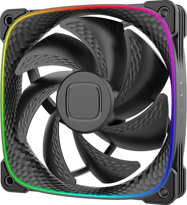 Actual product image Geometric Future Squama 2503B RGB fan - 120 mm, black (120 mm, 1 x)