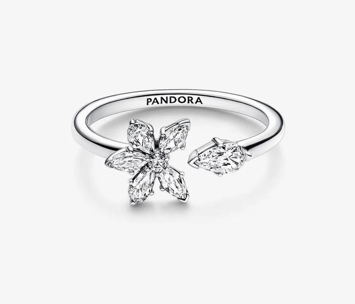 Produktbild Pandora Funkelndes Herbarium Cluster Offener Ring (52, 925 Silber)