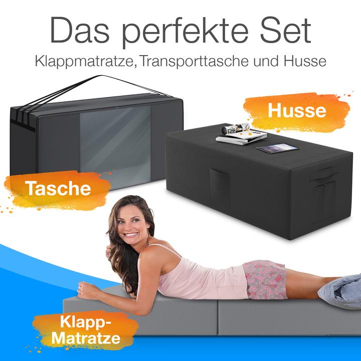 Produktbild Bestschlaf Klappmatratze inkl. Husse & Transporttasche (140 x 195 cm, Schaumstoffkern)