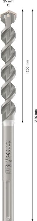 Actual product image Bosch Professional Zubehör Hammer drill SDS max-4 25 x 200 x 320 mm (25 millimetres)