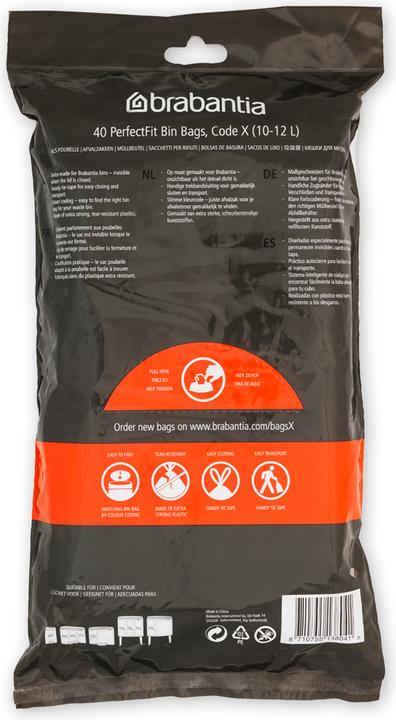 Actual product image Brabantia PerfectFit Bags (40 x, 12 l)