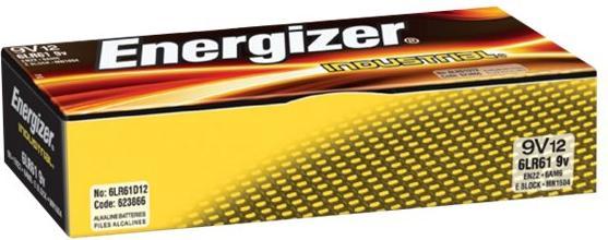 Image du produit Energizer Industrie (12 pcs, 9V Block, 600 mAh)