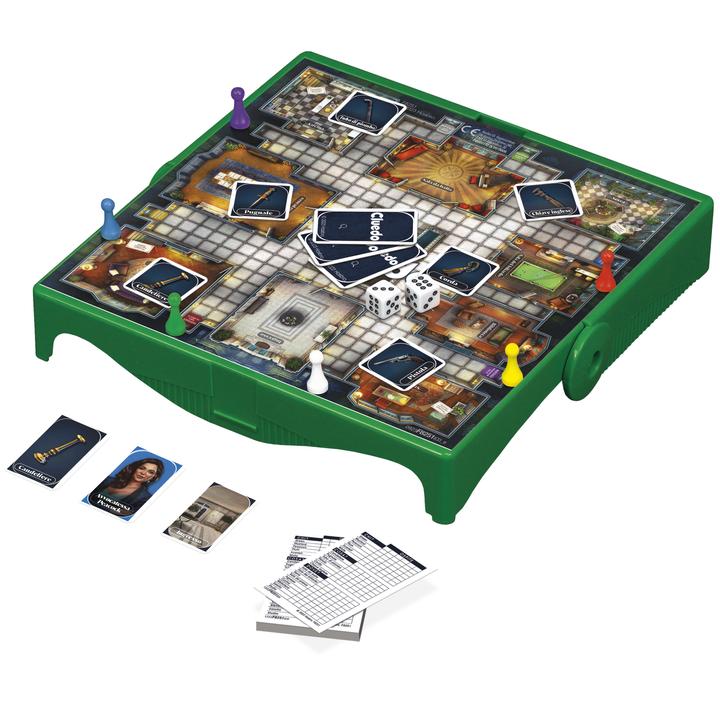 Produktbild Hasbro Cluedo Kompakt, portables Spiel für 3–6 Spieler, Reisespiel für Kinder, Spass überal (Italienisch)