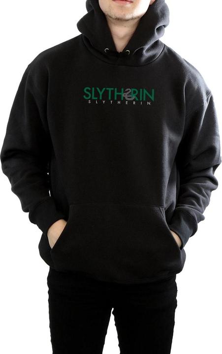 Immagine prodotto Slytherin Text Felpa con Cappuccio Uomo (XXL)
