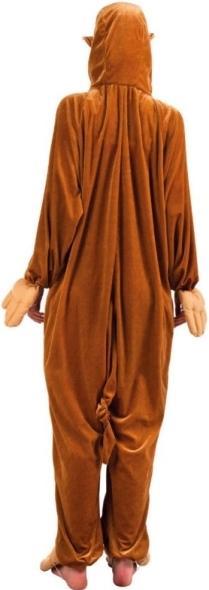 Actual product image Boland Monkey Child Costume: Plush Jumpsuit With Hood (140)