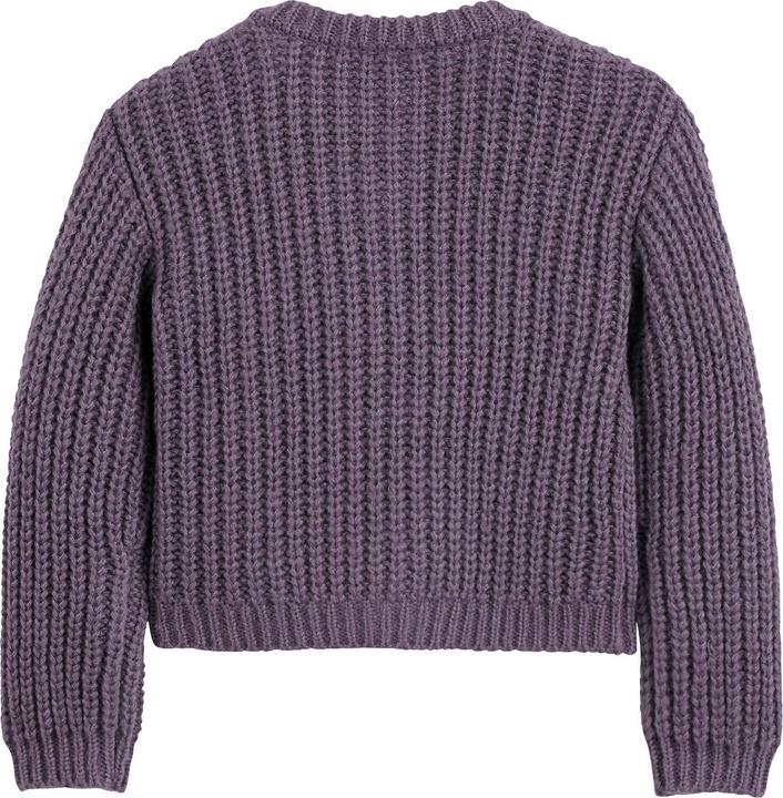 Produktbild La Redoute Collections Grobstrickjacke mit rundem Ausschnitt und Knopfleiste (102)