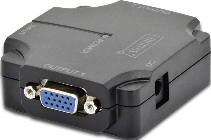 Image du produit Digitus VGA Splitter 2-Port 350MHz int.power amplifier up to 75m max resolution 2048x1536 at 60Hz