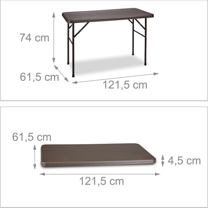 Produktbild Relaxdays Gartentisch (121.50 cm)