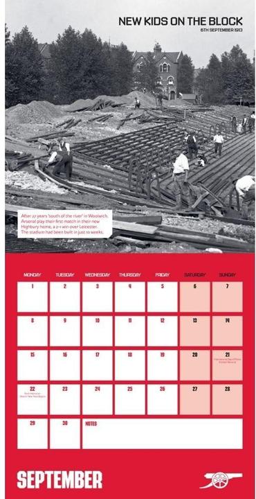 Produktbild Arsenal FC Wandkalender Legends 2025 Quadratisch (30 x 30 cm, Deutsch)