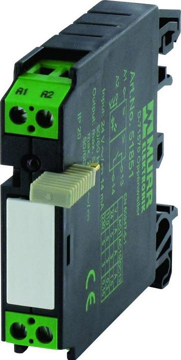 Produktbild Murr Elektronik RMM 11/24VDC mit schl. Masse Ausgangsrelais IN: 24 VAC/DC - OUT: 250 VAC/DC 5 A 1 Schliesser - 12...