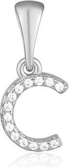 Produktbild JVD Silver pendant with zircons letter "C" SVLP0948XH2BI0C