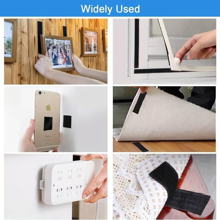 Actual product image König Design Hook and loop tape set Hook tape + loop tape self-adhesive extra strong hook and loop fastener (30 mm)