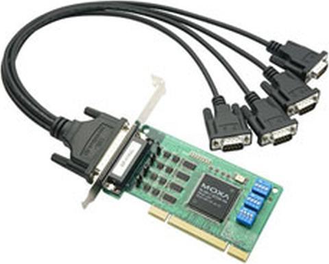 Actual product image Moxa CP-114UL-DB25M - PCI - 4x DB44 FM (RS-232/422/485) - Green - FCC - ROHS - CE - 0