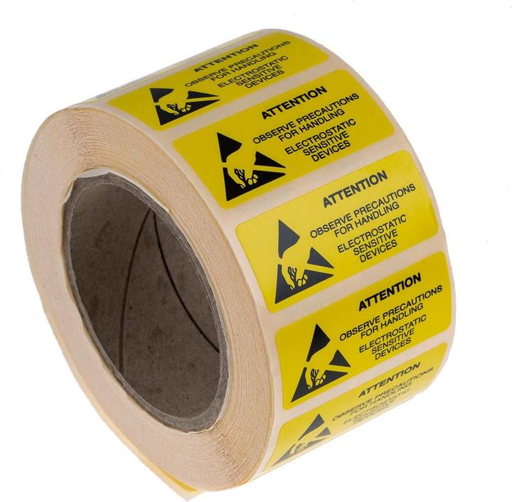 Actual product image Rs Pro Paper label/symbol "ATTENTION",18x36mm