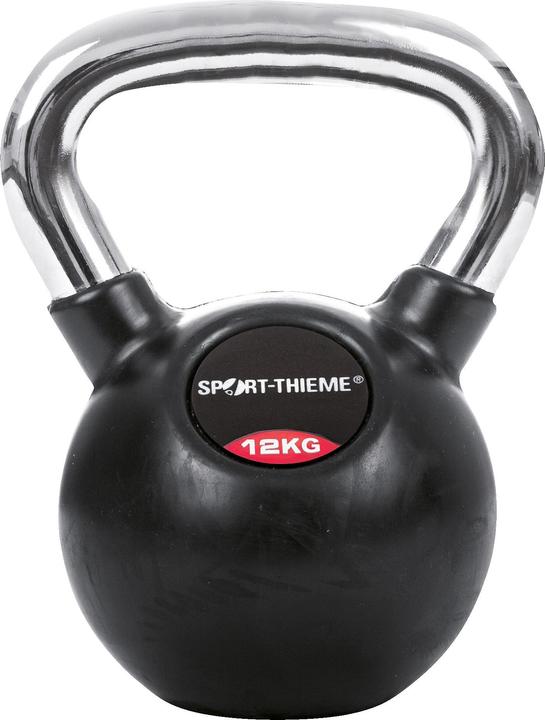 Image du produit Sport-Thieme Kettlebell caoutchouté avec poignée lisse en chrome (1 x 12 kg)