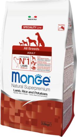 Produktbild Monge Speciality Line All Breeds Adult Lamm, Reis und Kartoffeln (Adult, 1 Stk., 12000 g)