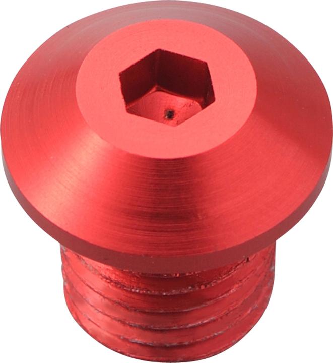 Image du produit Daytona Cache-vis aluminium CNC anodisé rouge F. Miroir filetage M10 X P1.25 filetage à droite