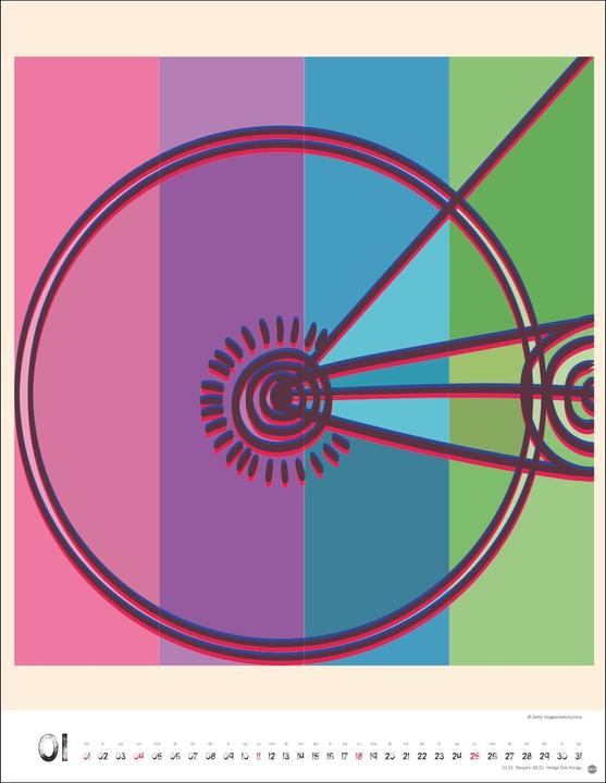 Produktbild Bike Art Posterkalender 2026 (34 x 44 cm, Harter Einband, Deutsch)