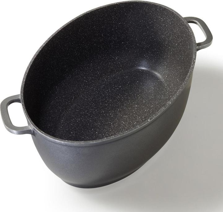 Produktbild Stoneline Gourmet Bräter 39 x 26 cm, mit Aroma-Glasdeckel (39 cm, Bräter + Schmortopf, Aluminiumguss)