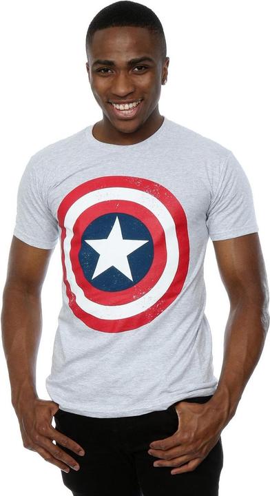 Immagine prodotto Maglietta Capitan America Distressed Shield Uomo (S)