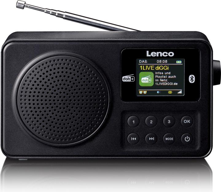 Immagine prodotto Lenco Radio portatile DAB+/FM con Bluetooth Nero (FM, DAB, Bluetooth)