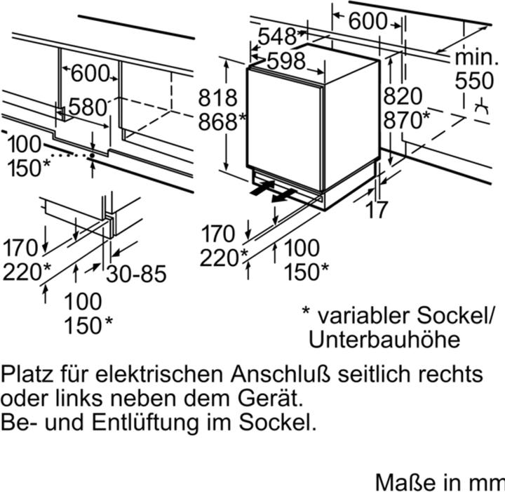 Actual product image Bosch Hausgeräte KUR15ADF0 (137 l)