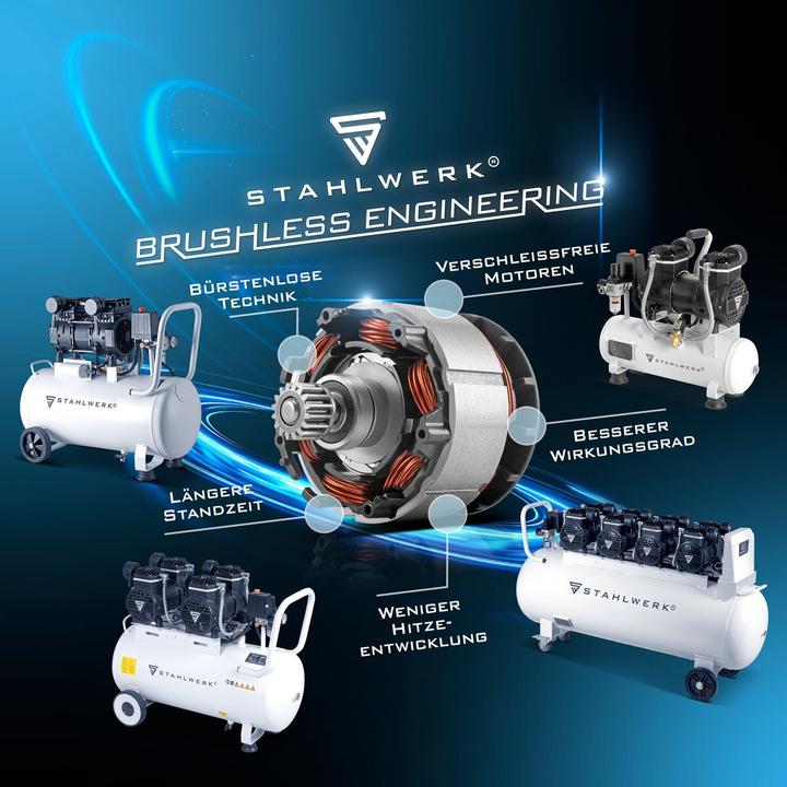 Image du produit Stahlwerk Compresseur 10 bar 8,6 CV 6,4 kW 840 l/min 150 l Compresseur d'air comprimé (10 bar, 150 l)