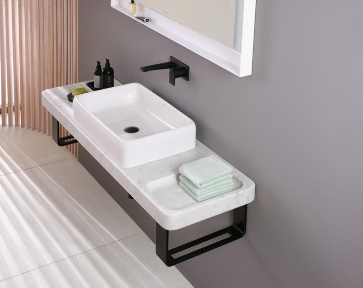 Actual product image Duravit Single lever basin mixer Tulum concealed, projection 171mm black matt