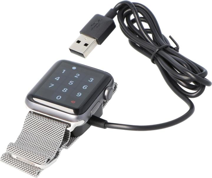 Image du produit AccuCell Station de charge USB compatible avec Apple Watch Series 1, 2, 3, 4, 5 noir