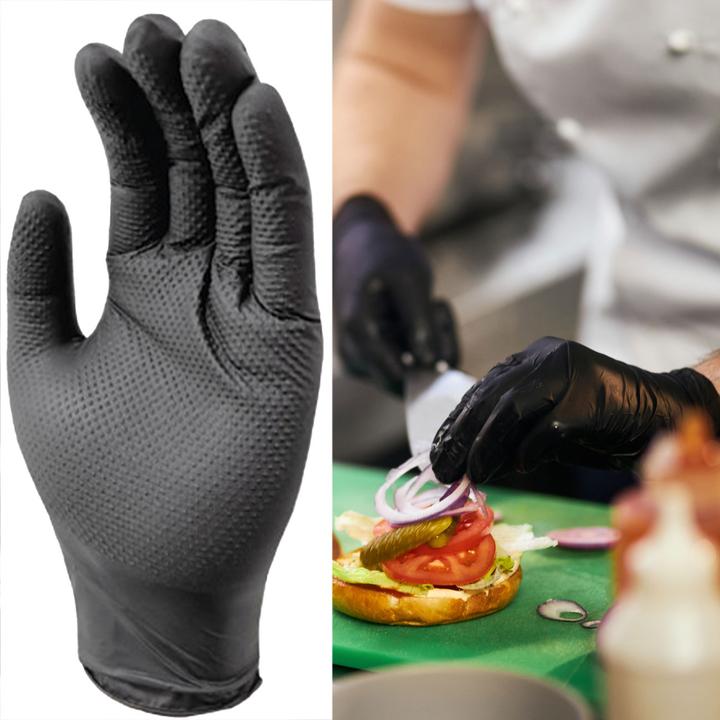 Produktbild Ulith Nitrilkautschuk Handschuhe mit Diamantenstruktur, 50 Stk. (M)