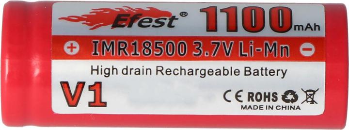 Produktbild Efest Akku IMR 18500 V1 - (Pluspol flach) (1 Stk., 18500, 1100 mAh)