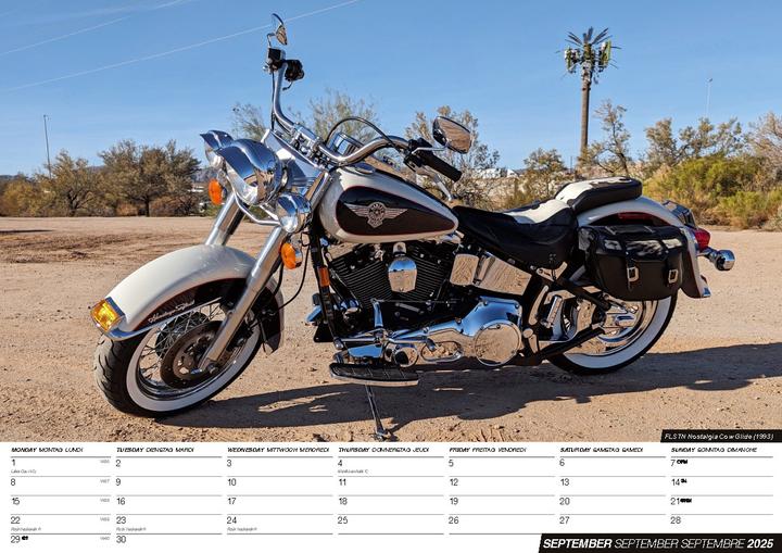 Actual product image Harleys 2025 - The Harley Davidson Calendar (42 x 30 cm, Hardcover, German)