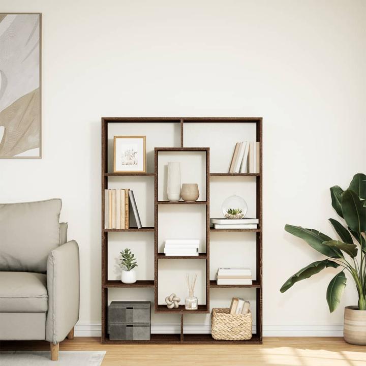 Produktbild VidaXL Bücherregal Raumteiler Wandregal Standregal Regal Braun Eichen-Optik